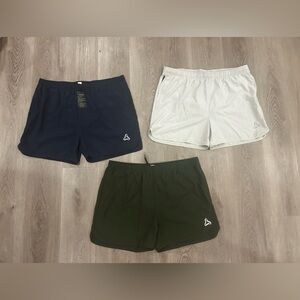 Mens 5” Slim Fit Sport Shorts Size 2xl (3x Bundle) Multicolor